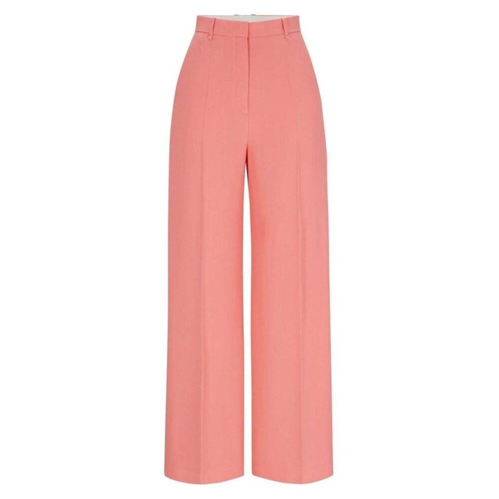 Boss Womens/Ladies Tikela Plain Wide Leg Chinos / Purple